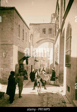 Die Via Dolorosa. Jerusalem. Arch von Ecce Homo. (Via Dolorosa). 1898, Israel Stockfoto