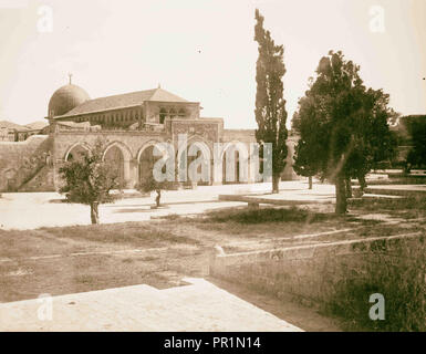 El Aksa Moschee, al-Aqsa American Colony, Jerusalem. 1898, Israel Stockfoto