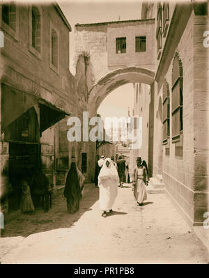 Jerusalem El-Kouds Via Dolorosa, Arch von Ecce Homo. American Colony, Jerusalem. 1898, Jerusalem, Israel Stockfoto