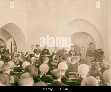 Ankunft von Sir Arthur Wauchope als Hoher Kommissar für Palästina. Foto zeigt Sir Arthur Wauchope der Eidesleistung Stockfoto