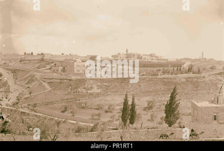 Mt. Zion, über von Tal Hinnom American Colony, Jerusalem. 1898, Jerusalem, Israel Stockfoto