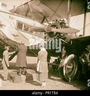 Imperial Airways Büro & Flugzeug 1927, West Bank, Rām Allāh Stockfoto