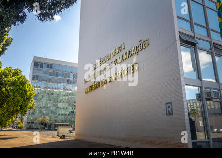 Bundesministerium für Verkehr, Häfen und der zivilen Luftfahrt und Ministerium für Wissenschaft, Technologie, Innovation und Kommunikation - Brasilia, Brasilien Stockfoto