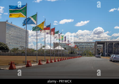 Staaten Lane (Alameda dos Estados) - Brasilia, Distrito Federal, Brasilien Stockfoto