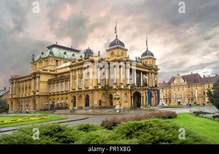 Kroatisches Nationaltheater (HNK Zagreb) in Zagreb. Kroatien Stockfoto