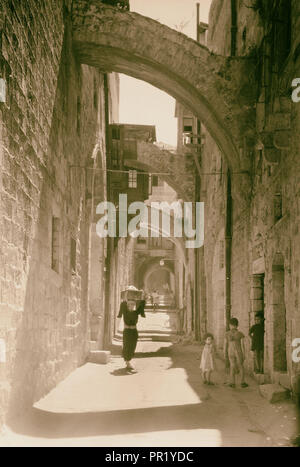 Via Dolorosa, V-Station des Kreuzes 1940, Jerusalem, Israel Stockfoto