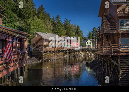 Ketchikan, Alaska - 20.August 2018. Die Famour Creek in Ketchikan, Alaska Stockfoto