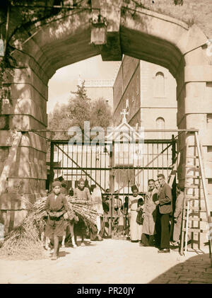 Die eisernen Tore am Neuen Tor 21 Oktober, 1937 Jerusalem, Israel Stockfoto