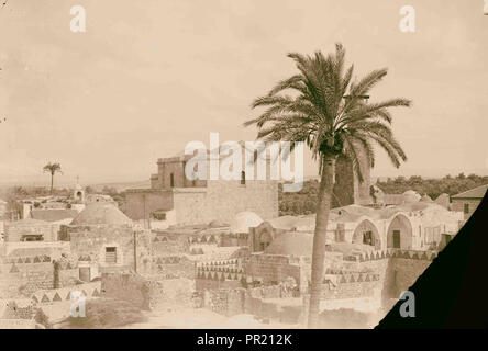 Von Jaffa nach Jerusalem. Lydda und die Kirche von St. George. 1900, Israel, Lod Stockfoto