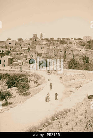 Ölberg, Bethany aus dem Schlitten. 1900, West Bank, Bethanien, Israel Stockfoto