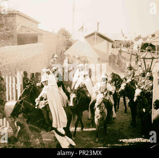 Besuch in Jerusalem von Wilhelm II. von Deutschland im Jahre 1898 Kaiser Camp verlassen. 1898, Jerusalem, Israel Stockfoto