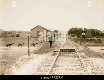 Deutsche Bagdadbahn, 190 . Die Grenze zwischen der französischen und deutschen Linien in Aleppo. 1900, Syrien, Aleppo Stockfoto