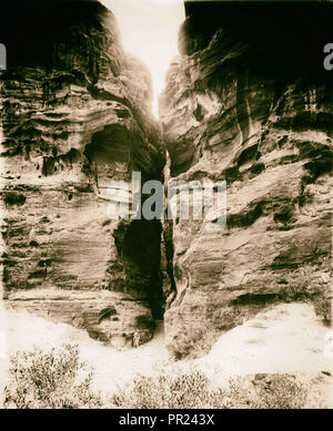 Petra. Der Sik aus el-Khazneh. 1898, Jordanien, Petra, ausgestorbene Stadt Stockfoto