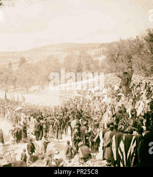 Kostüme, Charaktere und Zeremonien, Neby Mousa, Nebi Musa Prozession 1898, Nabi Musa ist der Name einer Website in der West Bank Stockfoto