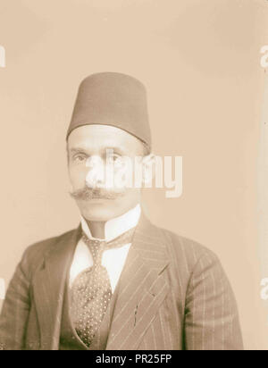 Erfassen & Besetzung Palästinas. Türkische Bürgermeister von Jerusalem. 1917, Jerusalem Stockfoto