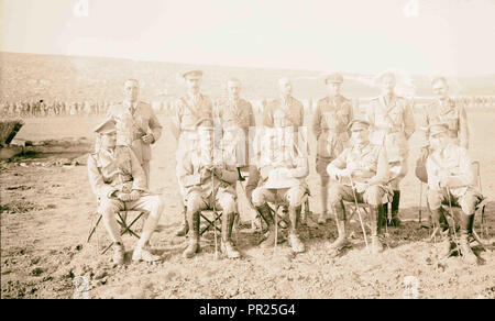 Feldmarschall Allenby akzeptiert die Kapitulation von Jerusalem Beamten. 1917, Jerusalem, Israel Stockfoto