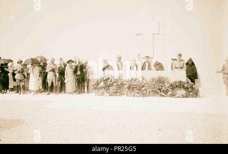 Erfassen & Besetzung Palästinas. Outdoor Trauerfeier. Denkmal "Ihr Name lebt für immer". 1917 Stockfoto