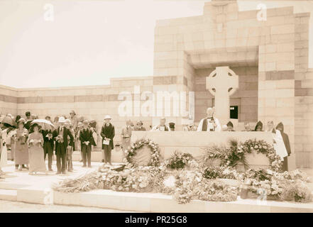 Erfassen & Besetzung Palästinas. Outdoor Begräbnis Monument' ihre Namen für immer leben. 1917 Stockfoto