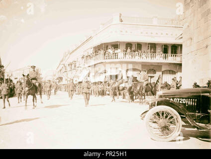 Allenby Parade & Investitur Dez. 11, 1917. 1917, Jerusalem, Israel Stockfoto