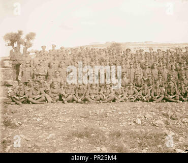 Batterie des 53rd Division, 1918, im Nahen Osten, Israel und/oder Palästina Stockfoto