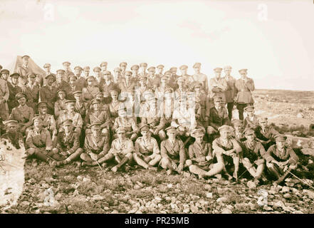 Batterie des 53rd Division, 1918, im Nahen Osten, Israel und/oder Palästina Stockfoto