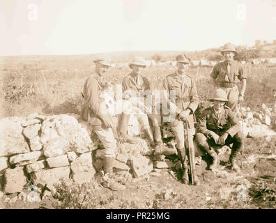 Batterie des 53rd Division, 1918, im Nahen Osten, Israel und/oder Palästina Stockfoto