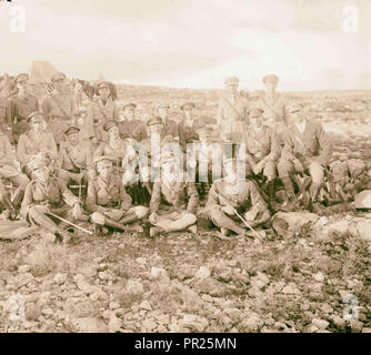 Batterie des 53rd Division, 1918, im Nahen Osten, Israel und/oder Palästina Stockfoto