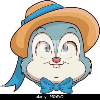 Kaninchen cartoon Gesicht Stock Vektor