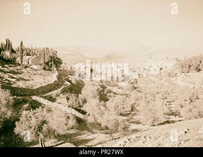 Verschiedene Ain Karim Ansichten. 1934, Jerusalem, Israel Stockfoto