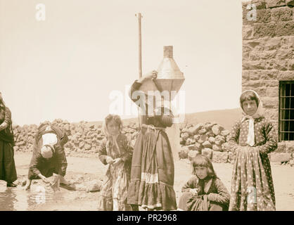 Jebel el-Drusische & Hauran. Ghureye. Drusischer Kinder. 1938, Syrien Stockfoto