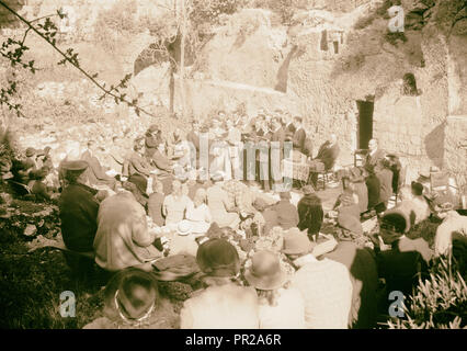 Ostern Morgen beim Gartengrab, 9. April 1939 Der Chor in den Dienst 1939, Jerusalem, Israel Stockfoto