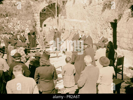 Ostern Morgen beim Gartengrab, 9. April, Gebet 1939. 1939, Jerusalem, Israel Stockfoto