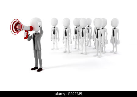 3d Mann Geschäftsmann leader Stockfoto