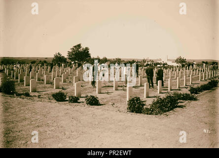 Verschiedene Ergebnisse der Krieg Friedhof in Deir el-Bela. 1917, im Gaza-streifen, im Nahen Osten, Dayr al Balaḥ Stockfoto