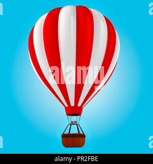 3d-bunten Heißluftballon Stockfoto