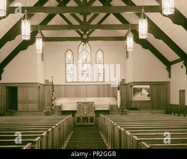Innenraum der Kirche des Nazareners in Glendale unsere Jordanien Malerei [Kalifornien] angezeigt. 1946, Glendale, Kalifornien Stockfoto