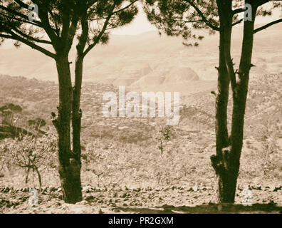 Dorf Hasbaya, Habaga (oben?) Fuß des Mt. Hermon. 1925, Libanon, Ḥaṣbayyā Stockfoto