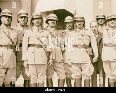 10/6/32 im Palast etc., Bagdad, Britische Offiziere. 1932, Irak, Bagdad Stockfoto