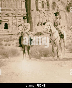 Petra, türkische Soldaten?. 1925, Jordanien, Petra, ausgestorbene Stadt Stockfoto