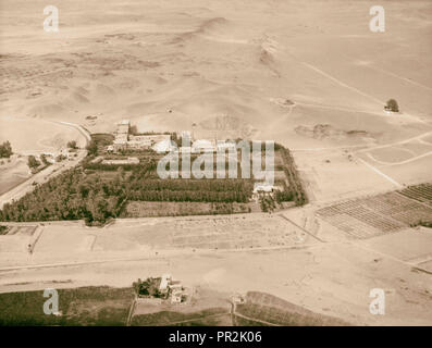 Luft Ansichten von Palästina. Kairo und die Pyramiden. Das Mena House Hotel und das Grundstück. In der Nähe der Pyramiden. 1932, Ägypten Stockfoto