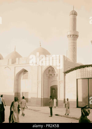 Irak. (Mesopotamien). Bagdad. Ansichten, Straßenszenen, und Typen. Die serai Moschee. 1932, Irak, Bagdad Stockfoto