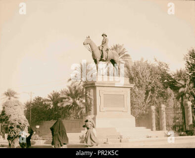 Irak. (Mesopotamien). Bagdad. Ansichten, Straßenszenen, und Typen. Statue des Generals Maude. An der Spitze der Maude Brücke Stockfoto