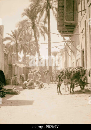 Irak. Kufa. (An den Ufern des Euphrat). Einst ein wichtiger Moslemischen [Muslimischen] Zentrum des Lernens. Street Scene mit Stockfoto