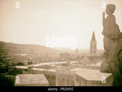 Blick auf Jerusalem vom Dach von Notre Dame de France. 1934, Jerusalem, Israel Stockfoto