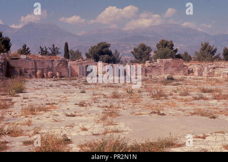 Ruinen auf Kreta Knossos. Zentrum der minoischen Kultur. Schloss mit Spültoiletten, Kanalisation, Wasser Piped-in von 7 Meilen Stockfoto