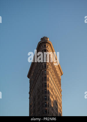 Flatiron Building im Licht der untergehenden Sonne Stockfoto