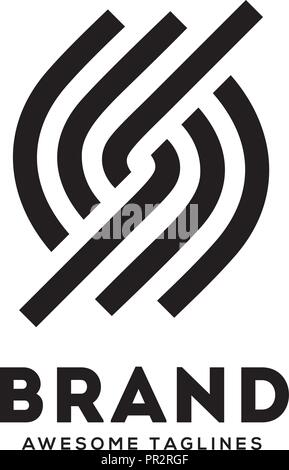 Buchstabe S Kreis streifen Logo Design template Elemente. Logo Anfangsbuchstabe S Kreis Business corporate Buchstabe S Logo Design Vector Stock Vektor