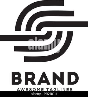 Buchstabe S Kreis streifen Logo Design template Elemente. Logo Anfangsbuchstabe S Kreis Business corporate Buchstabe S Logo Design Vector Stock Vektor