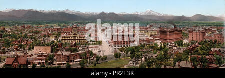 Photochrom Panorama von Denver, Colorado, 1898 von William Henry Jackson Stockfoto