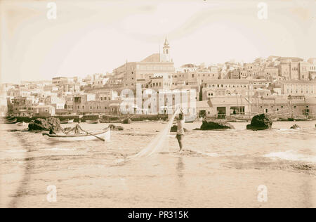 Landeplatz, Jaffa. 1898, Israel, Tel Aviv Stockfoto